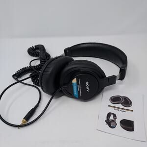 Sony MDR 7506 Professional Studio Wired Headphone Headset New Ear Cushions + Bag